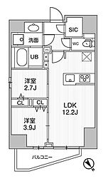 エスレジデンス目黒大岡山ブレサ 2LDKの間取図画像