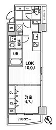 エスレジデンス目黒大岡山ブレサ 1LDKの間取図画像