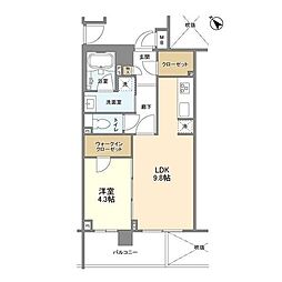 Daffitto天王洲 1LDKの間取図画像