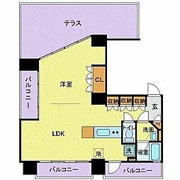フロリスオーランティウム3 1LDKの間取図画像