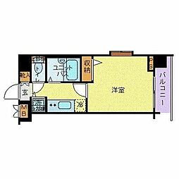 トーシンフェニックス芝アストラーレ 1Kの間取図画像