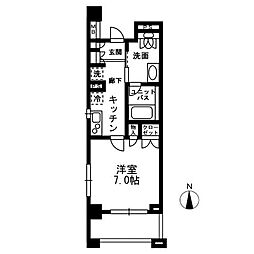 レジディア中落合-A 1Kの間取図画像