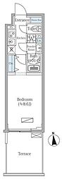 ルネサンスコート目白御留山 1Kの間取図画像
