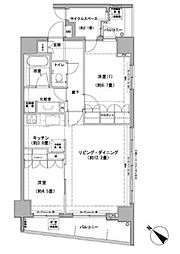 CRESIDENCE日本橋浜町 2LDKの間取図画像
