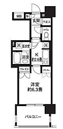 ライオンズシティ白金高輪 1Kの間取図画像