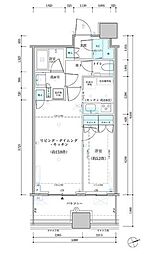 パークタワー勝どきサウス 1LDKの間取図画像