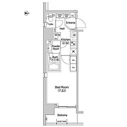 COMFORIA錦糸町 1Kの間取図画像