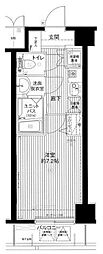 メインステージ赤坂 1Kの間取図画像