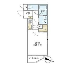 ザ 品川イーストレジデンス 1Kの間取図画像