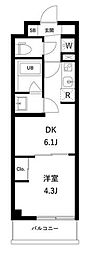 アーバンパーク蒲田南1 1DKの間取図画像