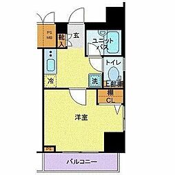 ヴェルト三軒茶屋2 1Kの間取図画像