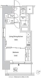 ザ・パークハビオ目白タワー 1LDKの間取図画像