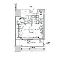 ローレルタワールネ浜松町 ワンルームの間取図画像