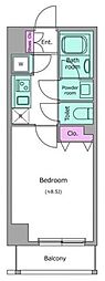 ドゥーエ西小山 1Kの間取図画像