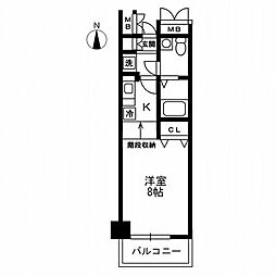 RESIDIA上野御徒町 ワンルームの間取図画像