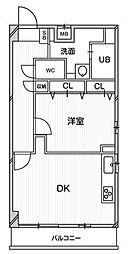 ガーデンテラス南麻布 1LDKの間取図画像