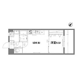 ウィルテラス押上 1LDKの間取図画像