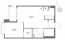 ベルジューレ高輪 1LDKの間取図画像