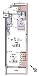 ハヤノレジデンス大塚 1LDKの間取図画像