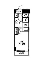HF銀座レジデンスEAST2 1Kの間取図画像