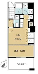 ブリリア有明スカイタワー 1LDKの間取図画像
