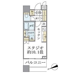 ブリリアタワーズ目黒ノースレジデンス ワンルームの間取図画像