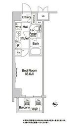 コンフォリア新宿 1Kの間取図画像
