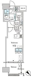 レガシス中目黒 ワンルームの間取図画像