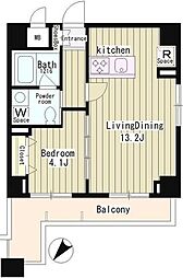 AtHomeRESIDENCE 1LDKの間取図画像