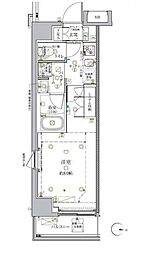 クレイシア新宿中落合 1Kの間取図画像