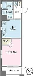 KDXレジデンス森下千歳 1Kの間取図画像