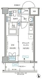 パークアクシス文京本郷 1DKの間取図画像