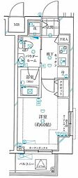 ガリシア浜松町 1Kの間取図画像