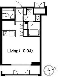 コンフォート白金台 1Kの間取図画像