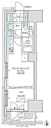 パークアクシス品川天王洲アイル 1LDKの間取図画像