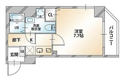 OrchidResidence本駒込 1Kの間取図画像