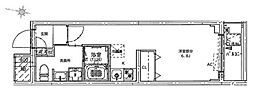 crealpremier目黒 ワンルームの間取図画像