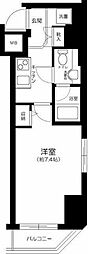 カーサスプレンディッド虎ノ門エスト 1Kの間取図画像