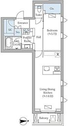 モクシオンプレミアム四谷大京町 1LDKの間取図画像