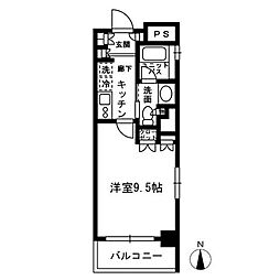 レジディア中落合-A 1Kの間取図画像