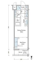 Urbanex深川住吉 1DKの間取図画像