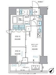 PARKAXIS東日本橋 2DKの間取図画像