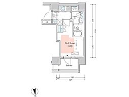 プライムアーバン品川中延 1Kの間取図画像