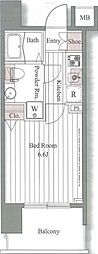 ドゥーエ大森 1Kの間取図画像