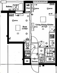 パレ・ホームズ新橋 1LDKの間取図画像