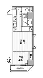 ラヴィエール錦糸公園 1LDKの間取図画像