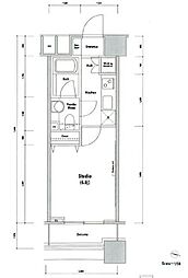 ファーストリアルタワー新宿 1Kの間取図画像