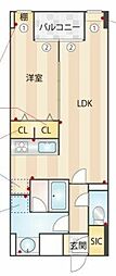 ダブルゲートタワー(W-gates Tower) 1LDKの間取図画像