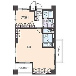 サングランパ 1LDKの間取図画像