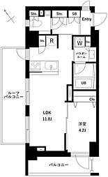 オーキッドレジデンス浜田山 1LDKの間取図画像